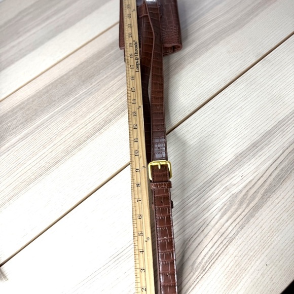 Fawn design Brown Croc-Embossed Belt Bag fall bohemian - Picture 11 of 12